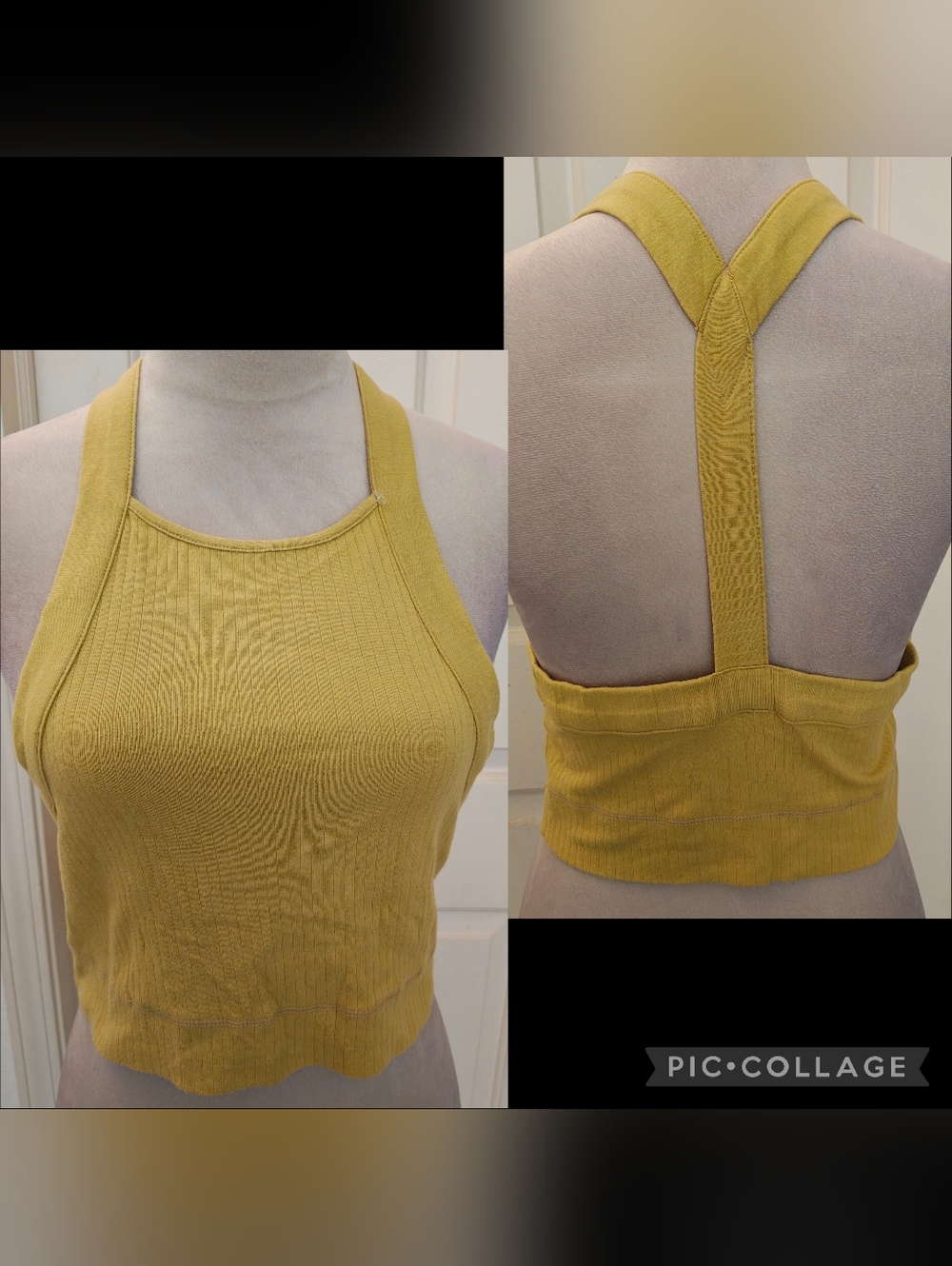 Free People South Beach Catch Up Brami Cropped Tank Top.